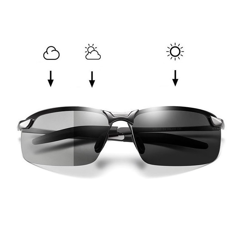 Sunglasses Polarized Men - 클래식 포토크로믹 선글라스 남성용 편광 운전용