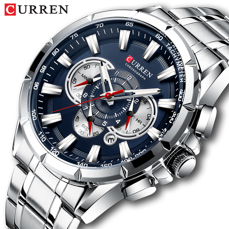 Men'S Accessories Luxury Brands - CURREN 손목 시계 남자 방수 크로노