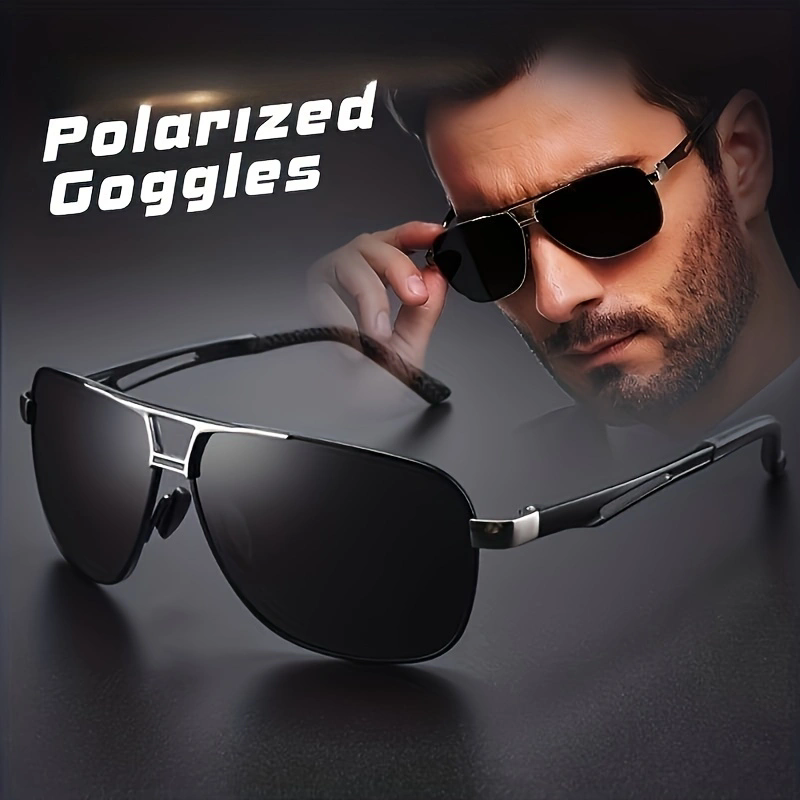 Sunglasses Polarized Men - 남성용 패션 메탈 선글라스 빅 프레임
