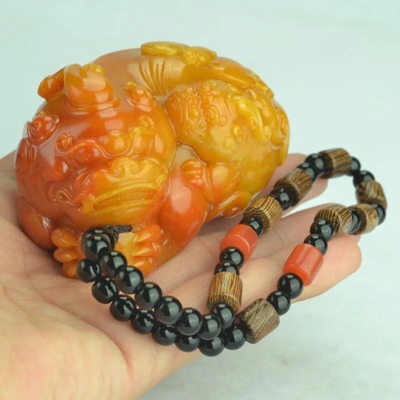 Men Accessories For Hand - 내추럴 황 롱유 픽시우 펜던트 목걸이,