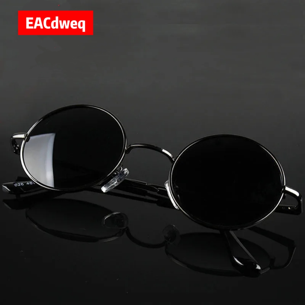 Sunglasses Polarized Men - 레트로 빈티지 라운드 선글라스 남성 브랜드