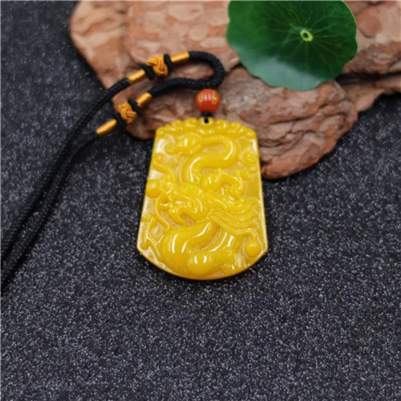 도매 중국어 노란색 옥 용 옥 펜던트 비즈 목걸이 매력 - Men Accessories For Hand 리뷰 및 가격