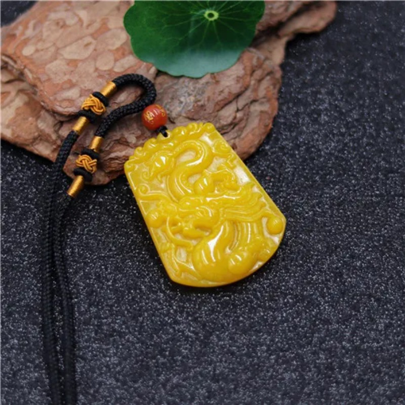 도매 중국어 노란색 옥 용 옥 펜던트 비즈 목걸이 매력 - Men Accessories For Hand 리뷰 및 가격