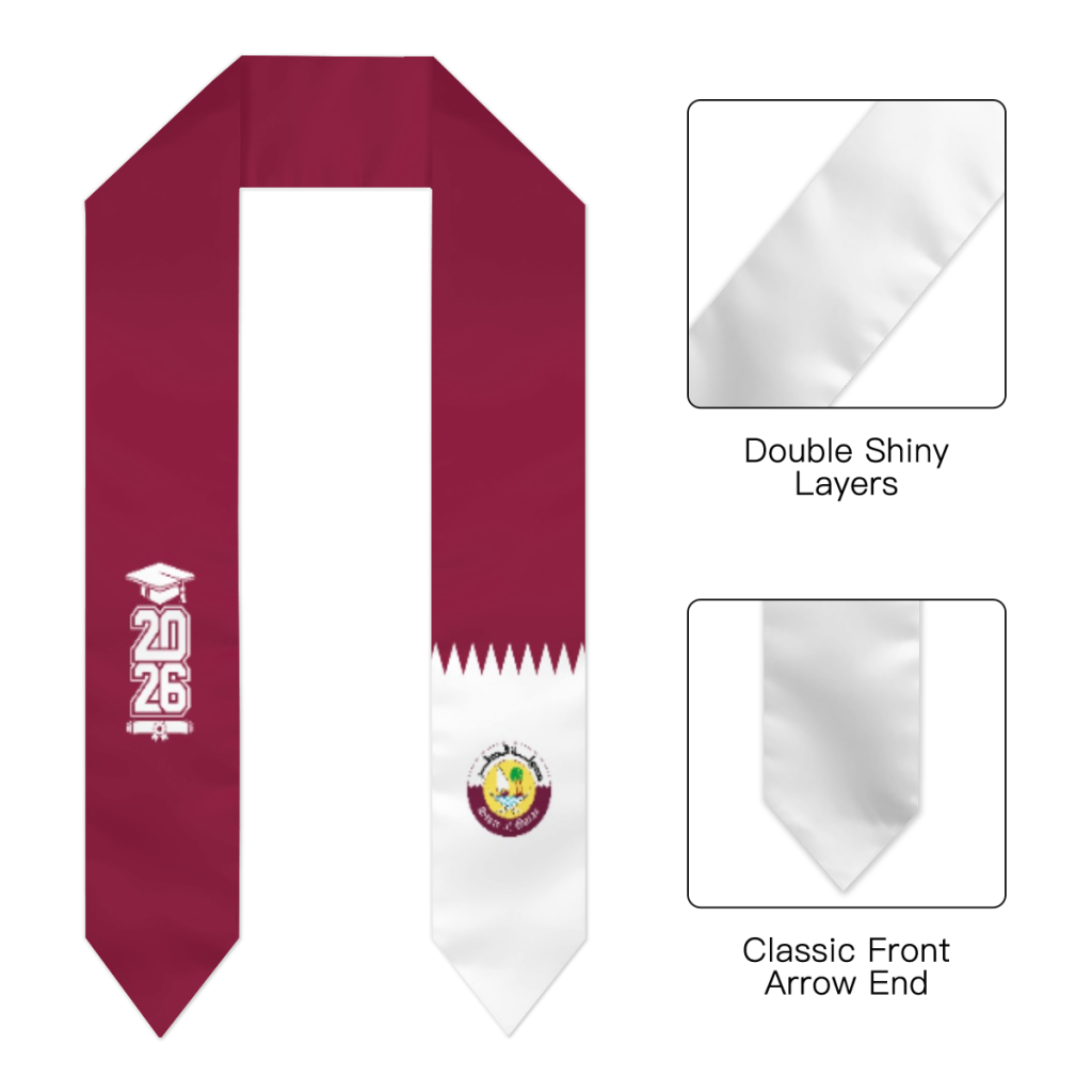 2026년 졸업생용 카타르 국기 스카프 졸업 띠 스톨  - Men Accessories Qatar 리뷰 및 가격