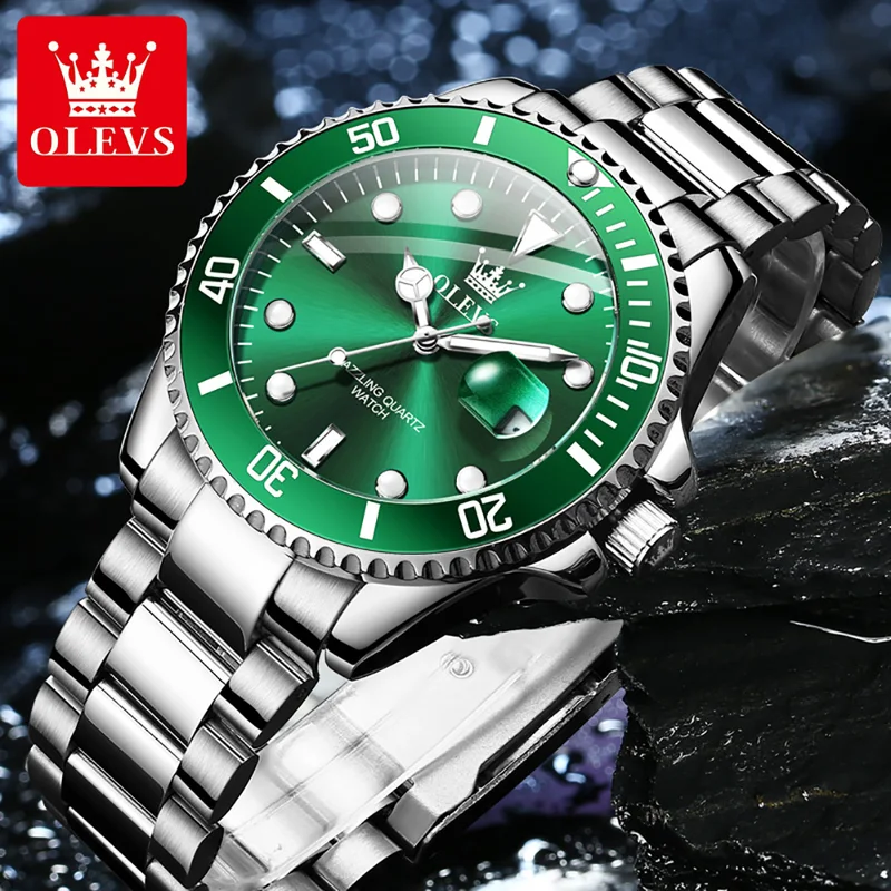 OLEVS 남성용 오리지널 쿼츠 시계 Stainles  - Men'S Accessories Luxury Brands 리뷰 및 가격