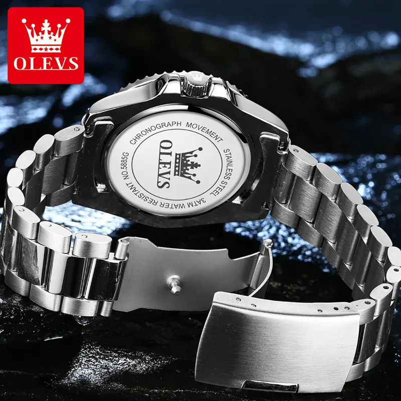 OLEVS 남성용 오리지널 쿼츠 시계 Stainles  - Men'S Accessories Luxury Brands 리뷰 및 가격