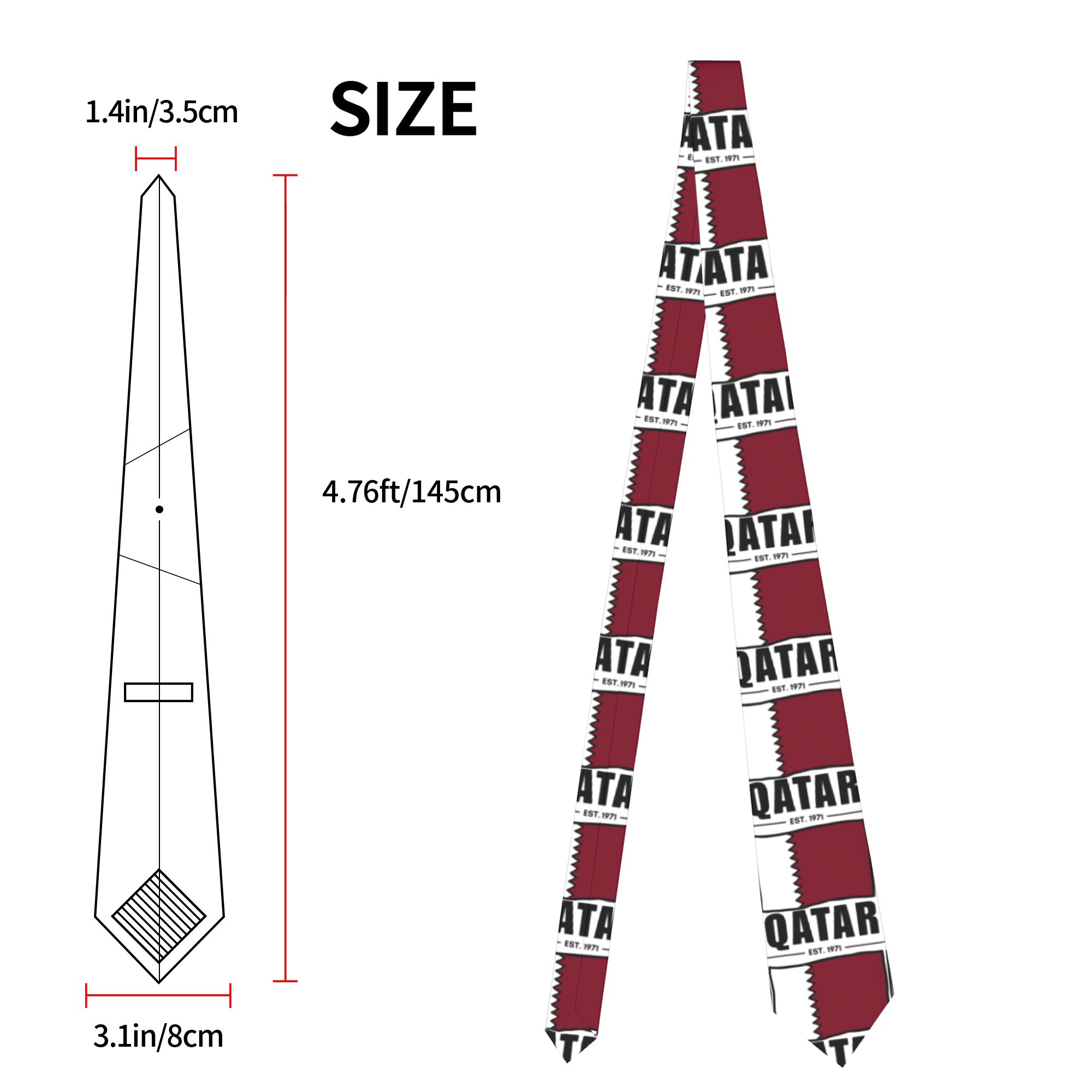 카타르 Est.1971 손으로 그린 ​​국기 넥타이 남 - Men Accessories Qatar 리뷰 및 가격