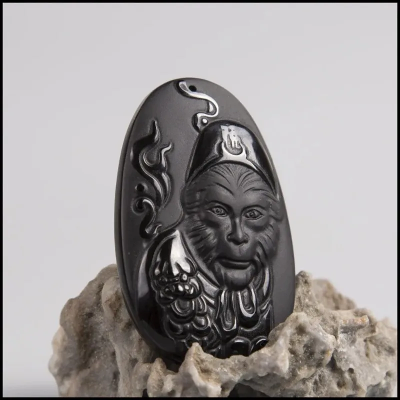 천연 흑요석 태양 WuKong 펜던트 원숭이 목걸이 남 - Men Accessories For Hand 리뷰 및 가격