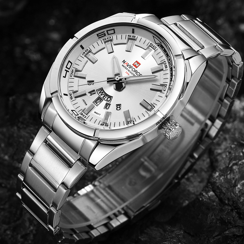 네비포스 브랜드 남성용 시계 풀스틸 방수 캐주얼 쿼츠  - Men'S Accessories Luxury Brands 리뷰 및 가격