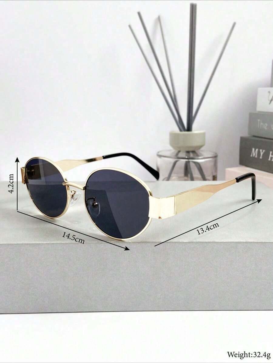 새로운 레트로 하이엔드 메탈 타원형 소형 프레임 패션  - Sunglasses Polarized Men 리뷰 및 가격
