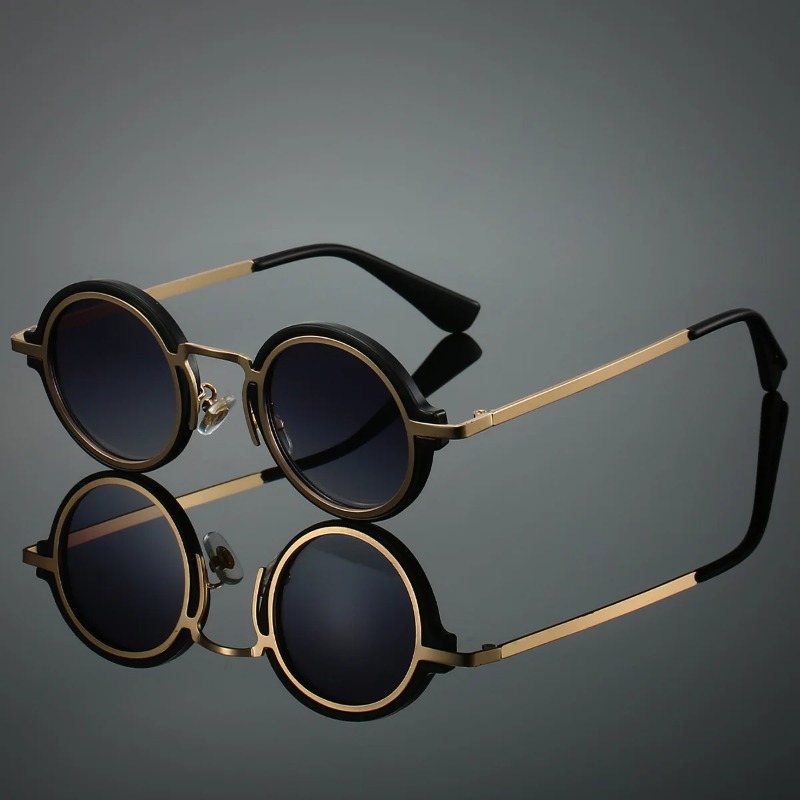 남성용 새로운 레트로 금속 라운드 프레임 선글라스 고품 - Men'S Accessories Glasses 리뷰 및 가격